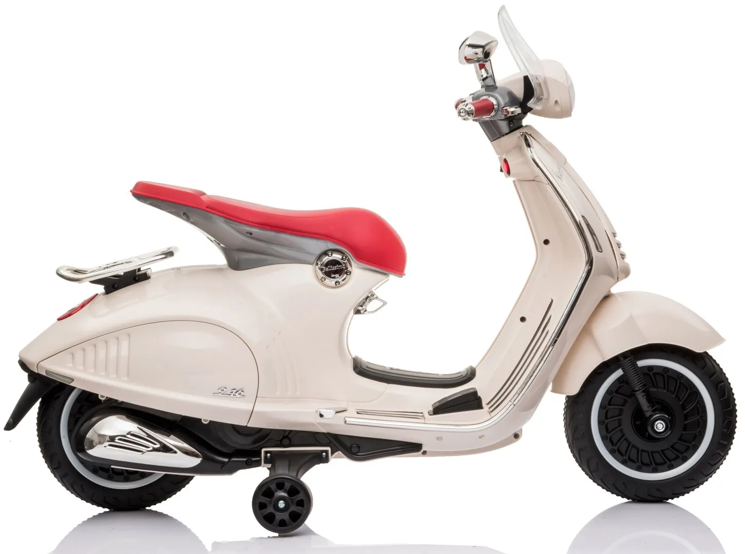 skuter vespa na akumulator s usb priključkom - bijeli - slika 6