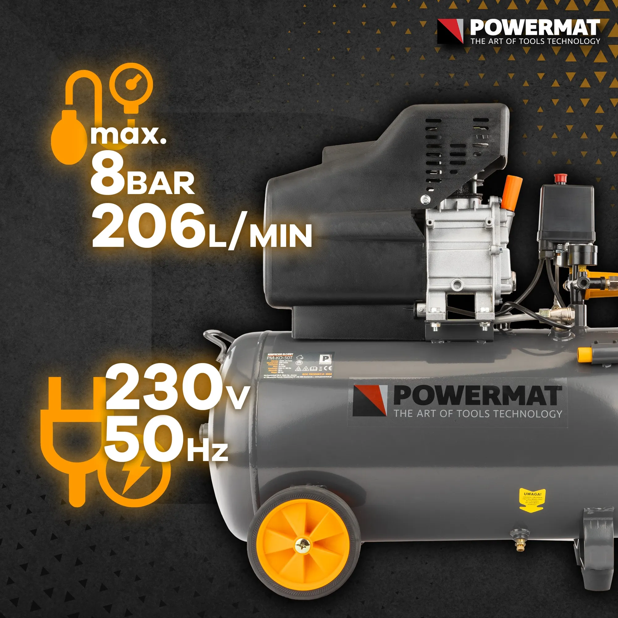 powermat uljni kompresor pm-ko-50t - slika 6