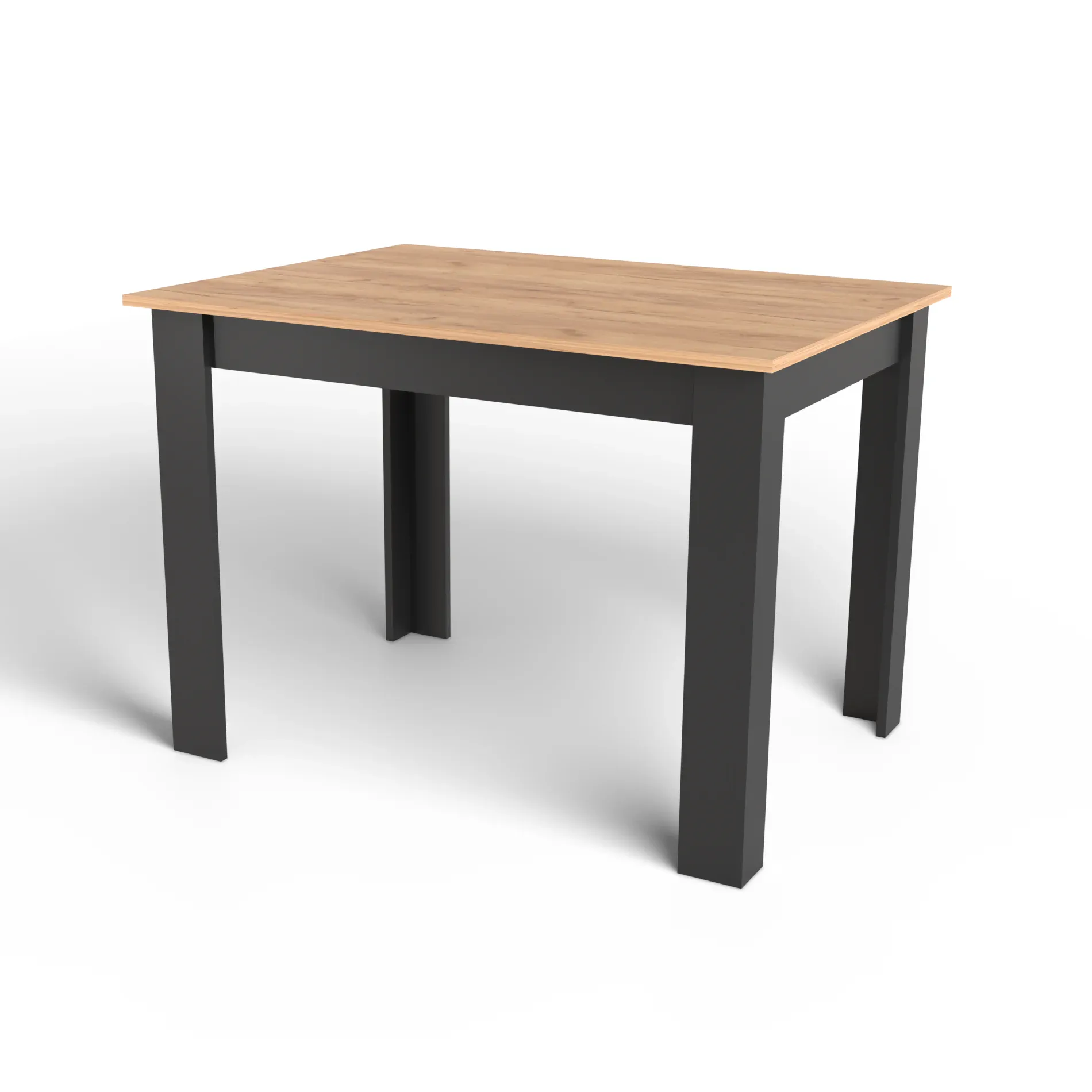 pravokutni stol 120x80 craft + black - slika 2