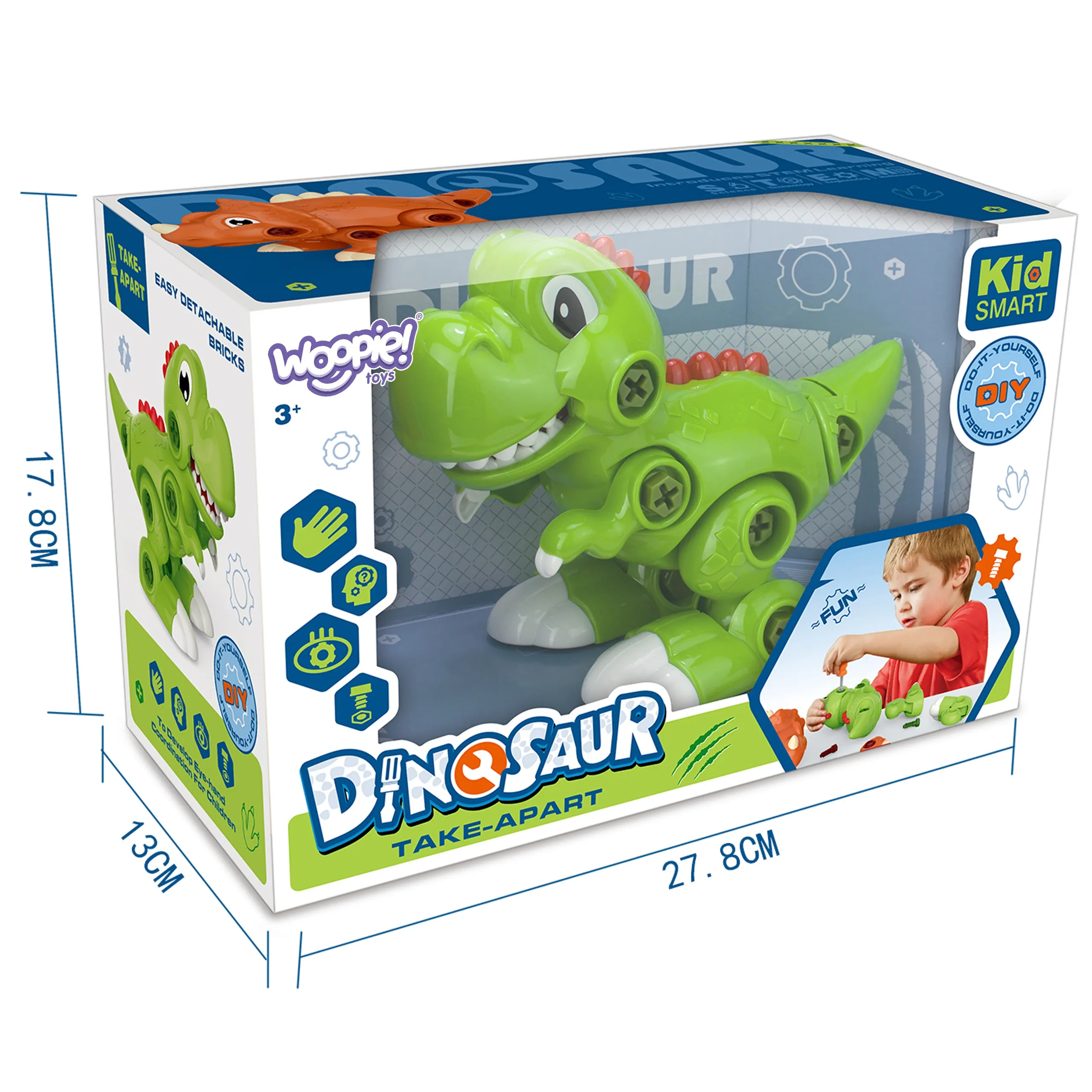 woopie dinosaur na sastavljanje + odvijač zeleni - slika 9
