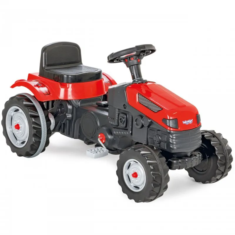 woopie traktor na pedale - gotrac crveni - slika 5