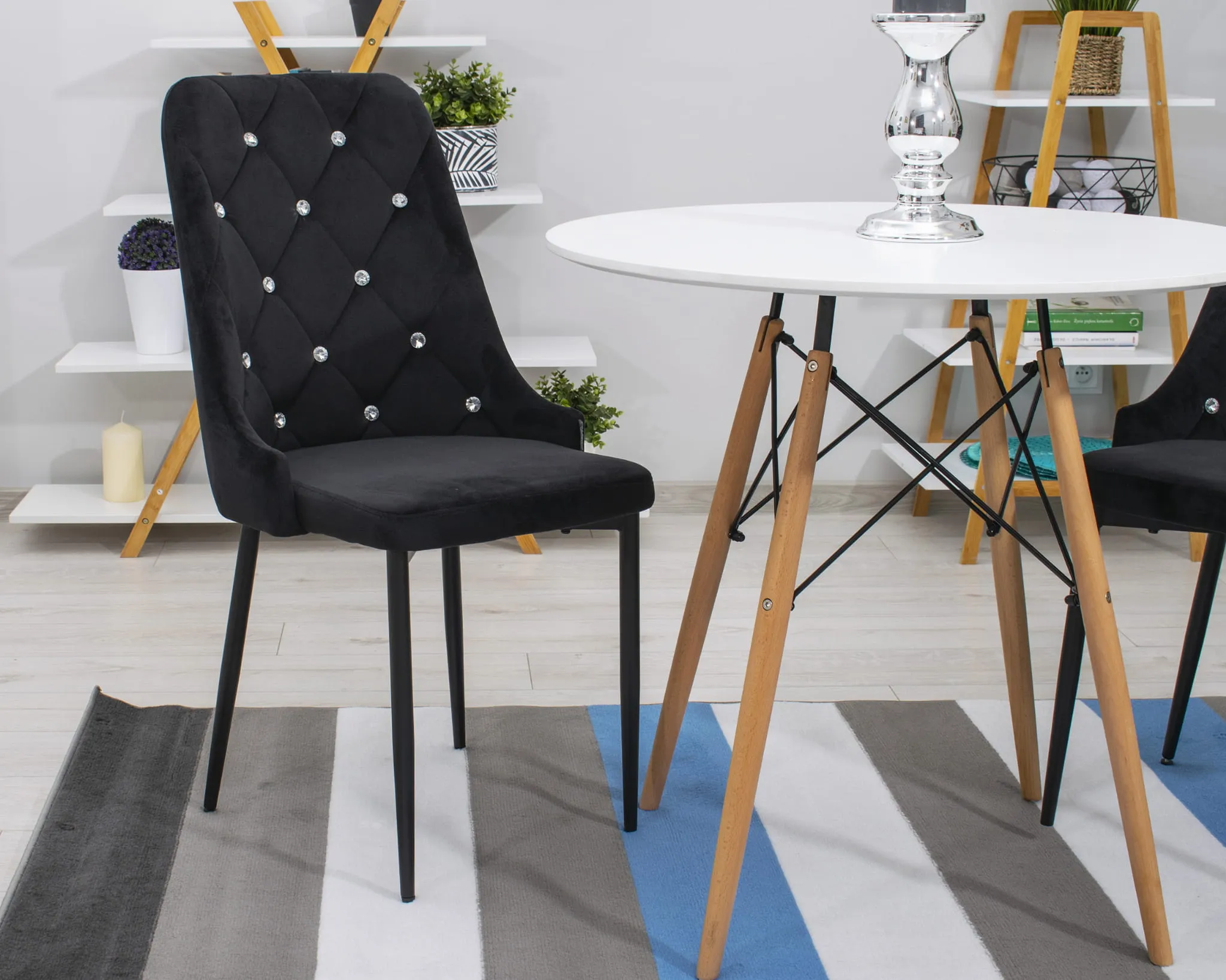 set od 3 stolice amore – crna boja - slika 9