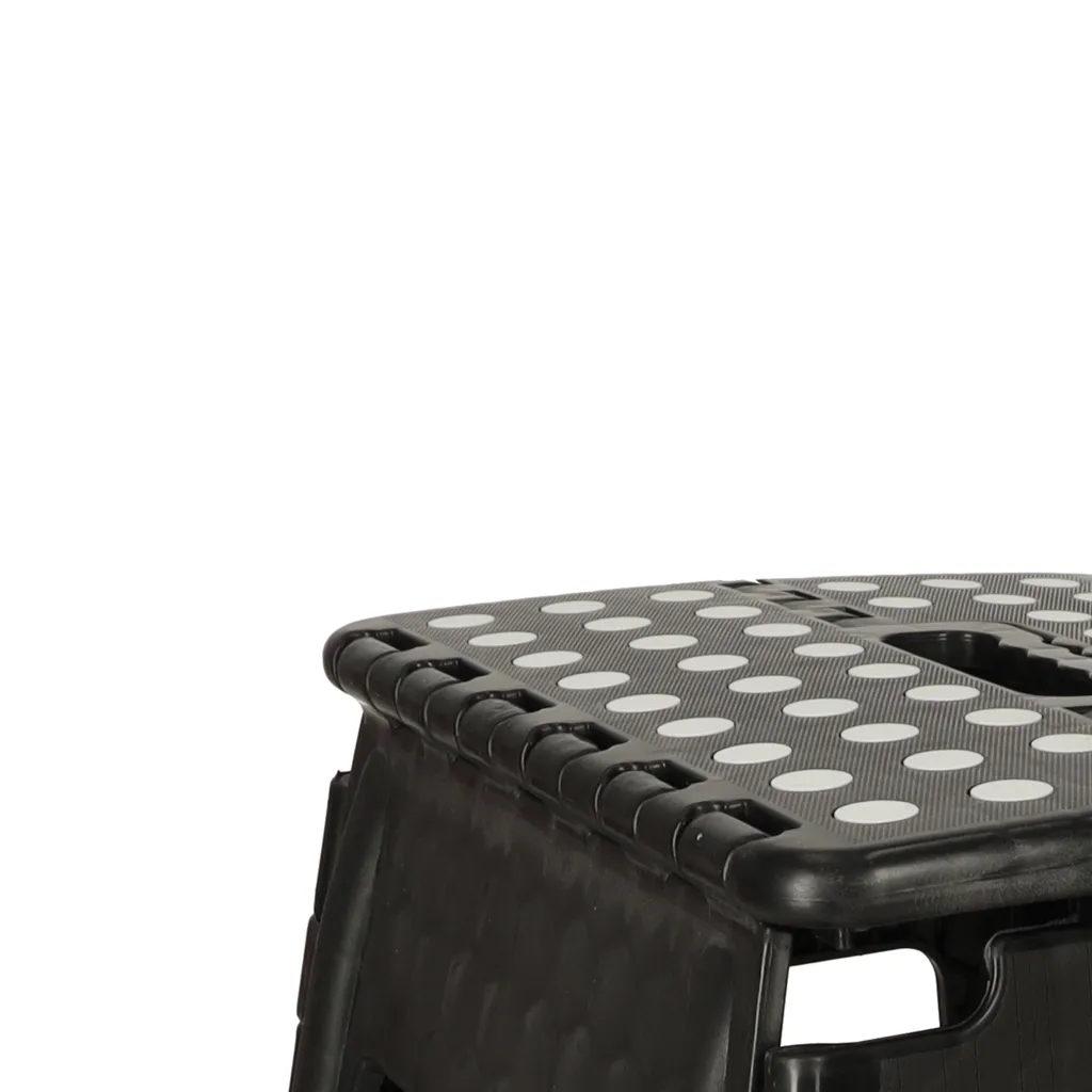 protuklizni sklopivi tabure, 39 cm, crni - slika 3
