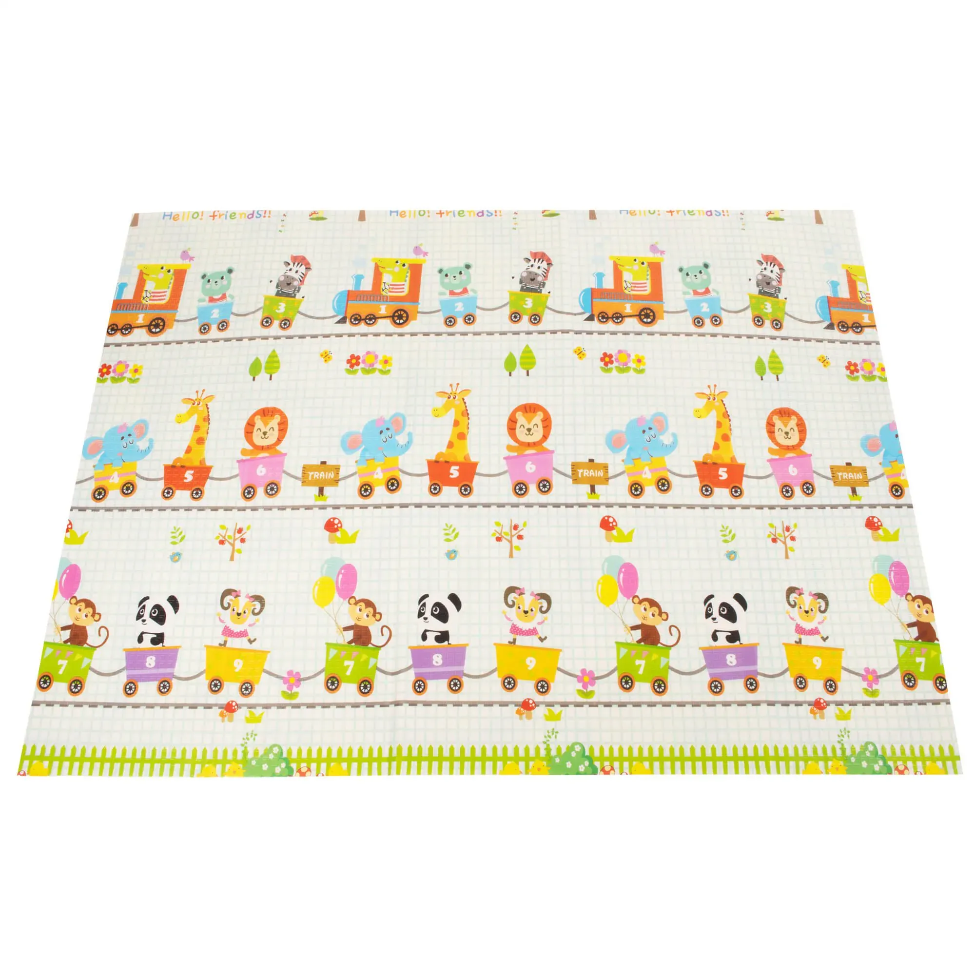 dvostrana pjenasta podloga za djecu vagoni/ cesta 150 x 200 x 1 cm - slika 3