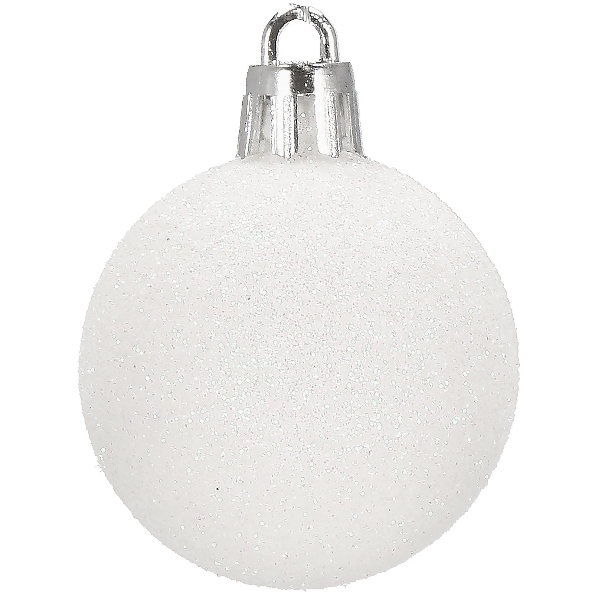 božićne kuglice 4 cm – set od 20 komada bijele - slika 3