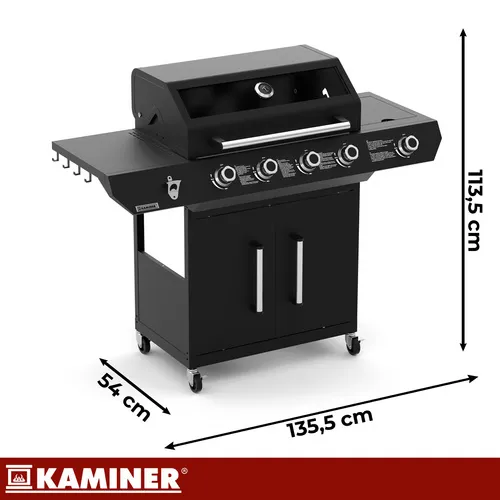 kaminer plinski roštilj 4+1 17kw varen black 5.0 - slika 3