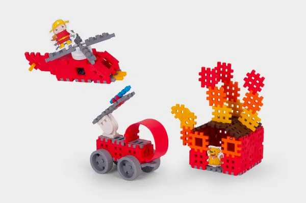 marioinex set waffle kockica vatrogasac 90kom. - slika 3