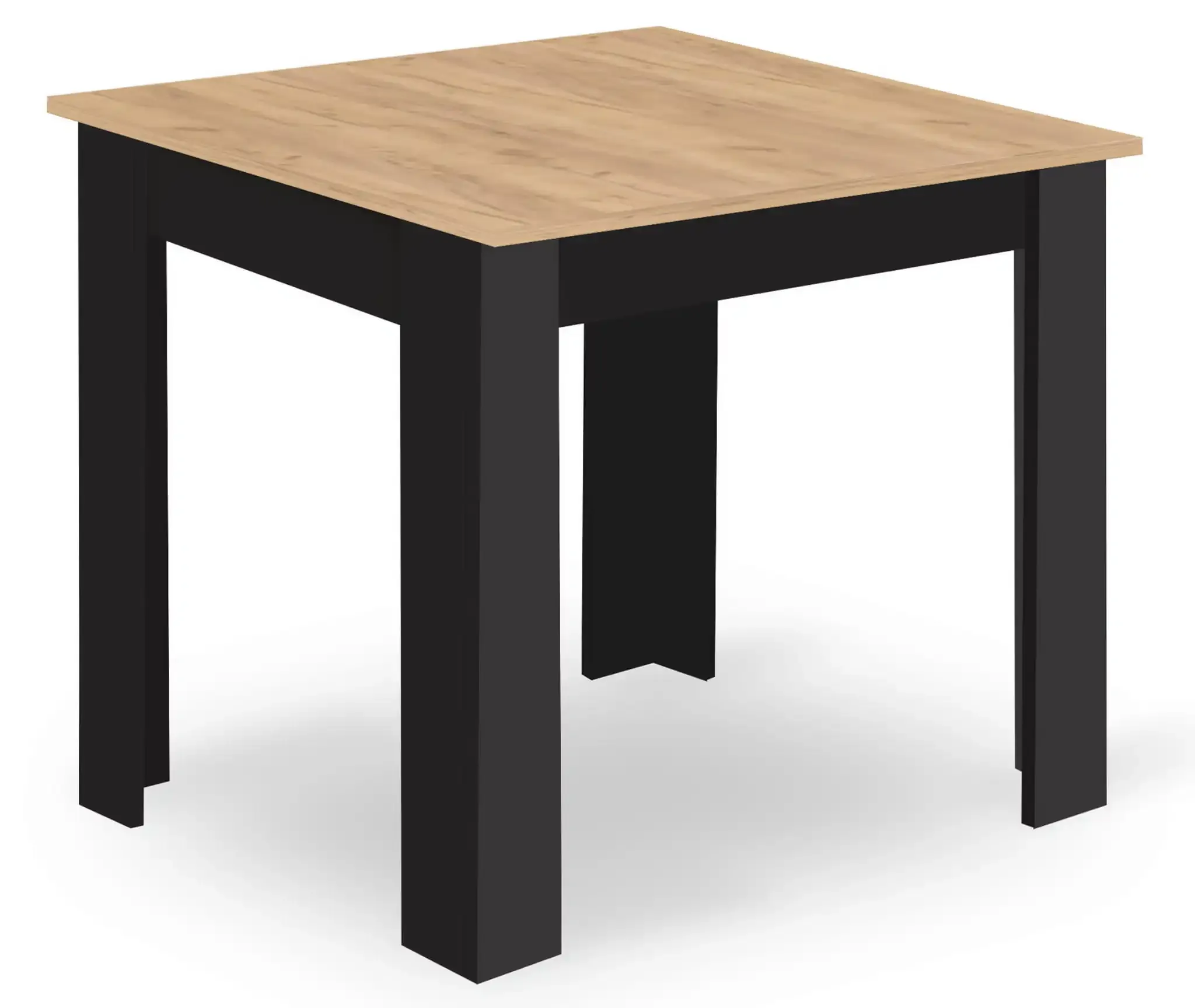 stol artisan noge crne boje 80x80 cm - slika 1