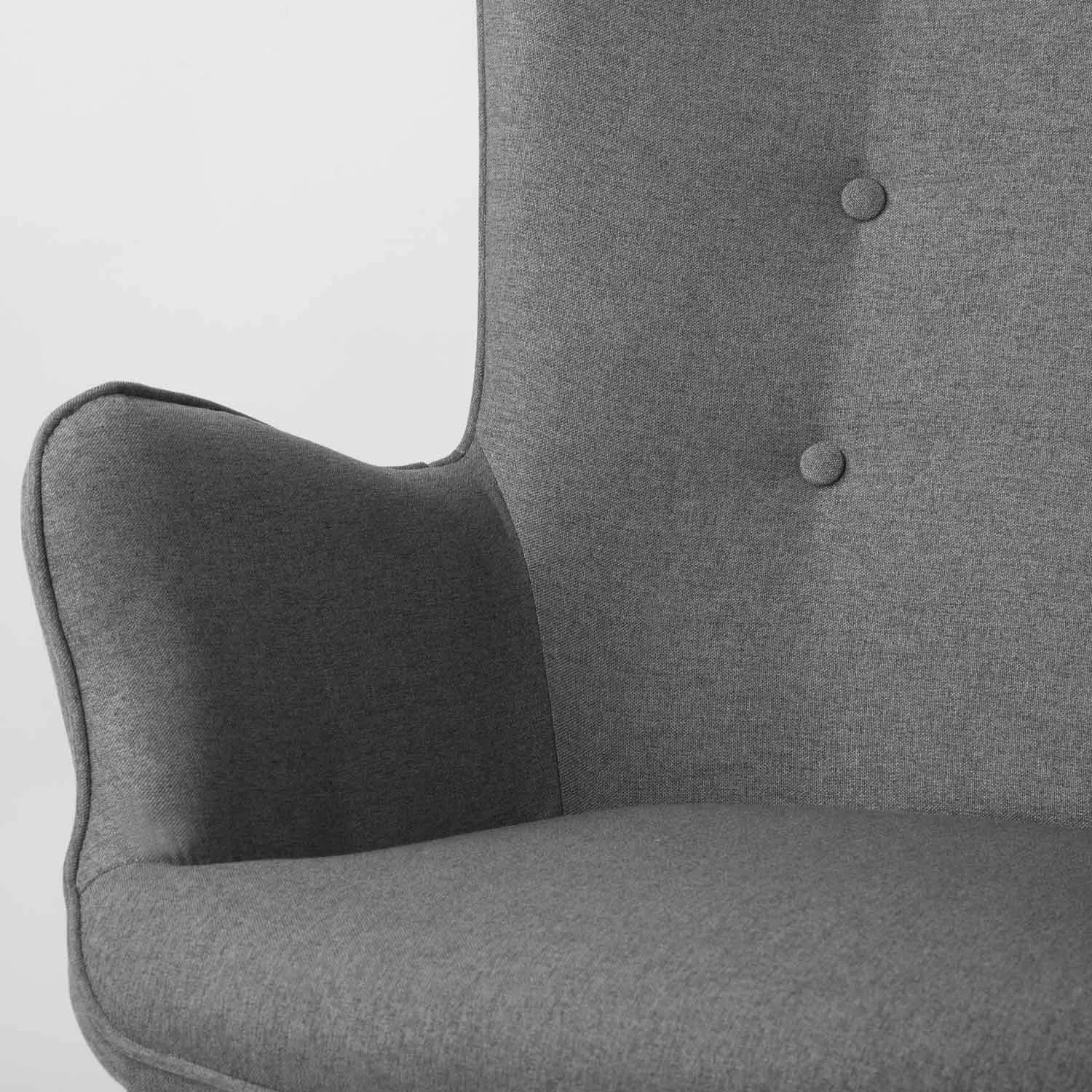 sofotel norse stolica s naslonom i osloncem za noge, siva - slika 9