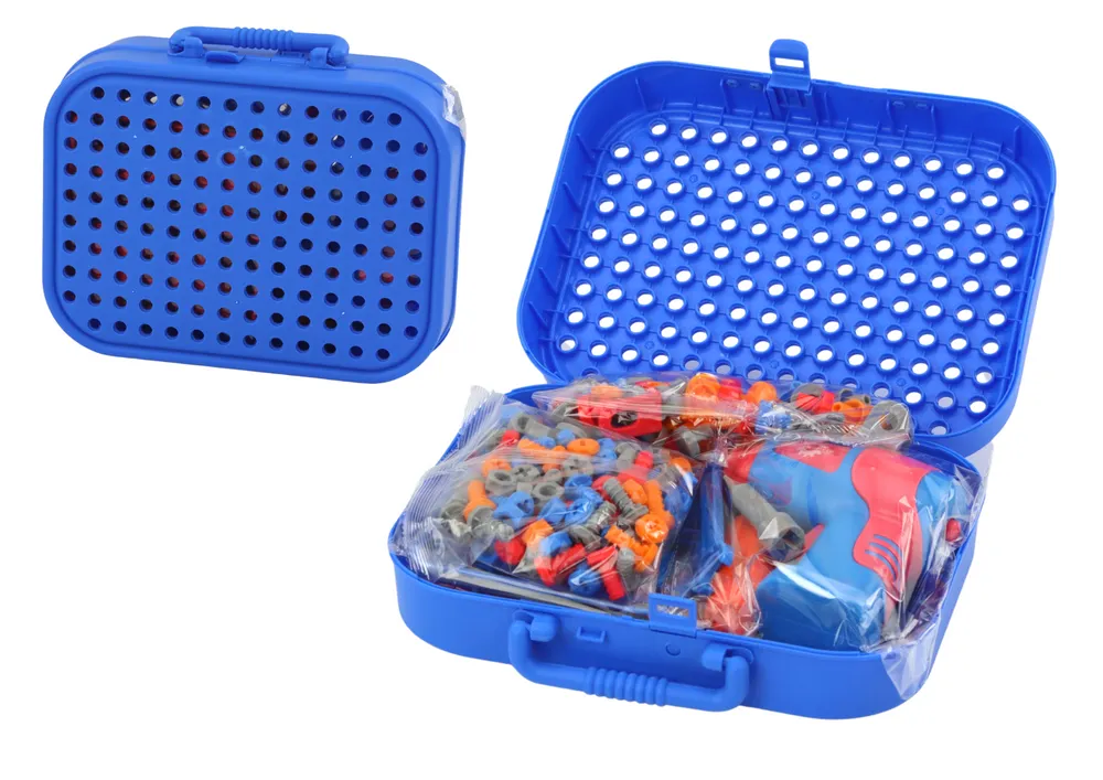 diy svemirski set u kovčegu s odvijačem, blokovima, vijcima i dodacima 228 kom - slika 3