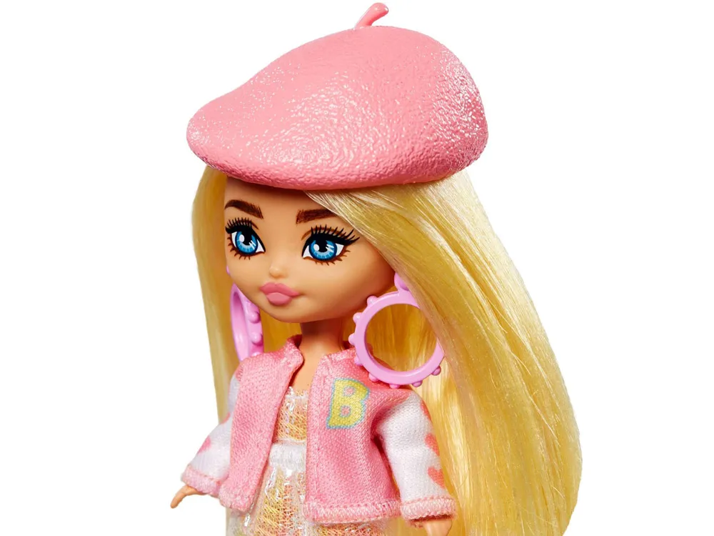 barbie extra mini minis modna lutka u beretki - slika 5