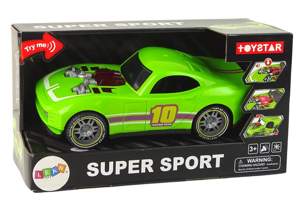 toystar zeleni sportski auto s efektima 1:14 - slika 5