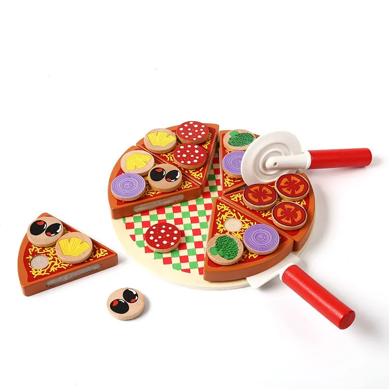 montessori drveni set pizza s dodacima - slika 3