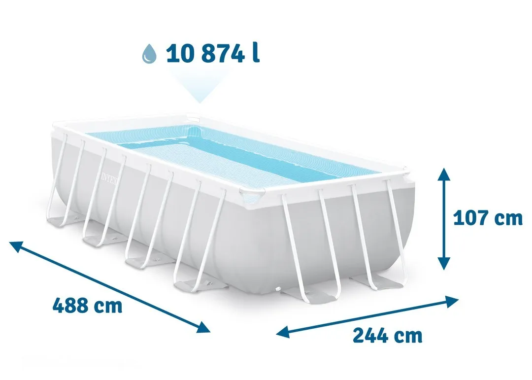 vrtni bazen s okvirom prism 488 x 244 x 107 cm 6u1 intex - slika 4