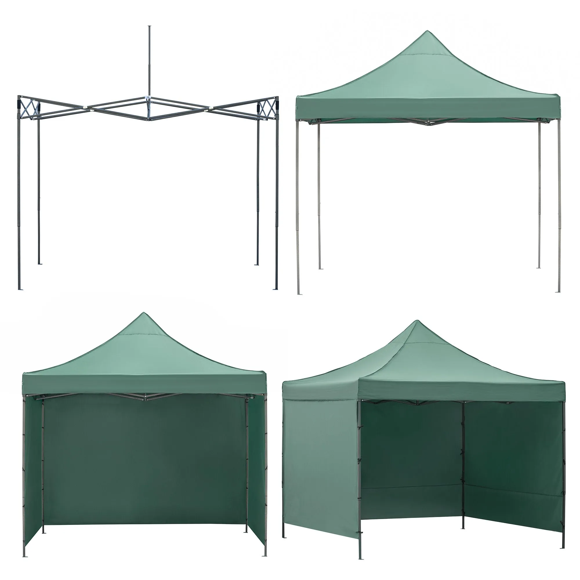 vrtni šator 3 x 3 m zeleni gp0001 - slika 3