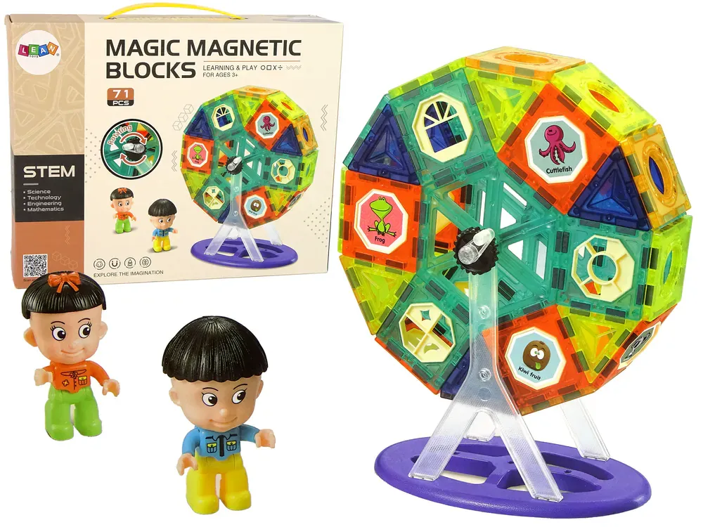 magnetne kocke 3d vrtuljak 71 elemenata - slika 2