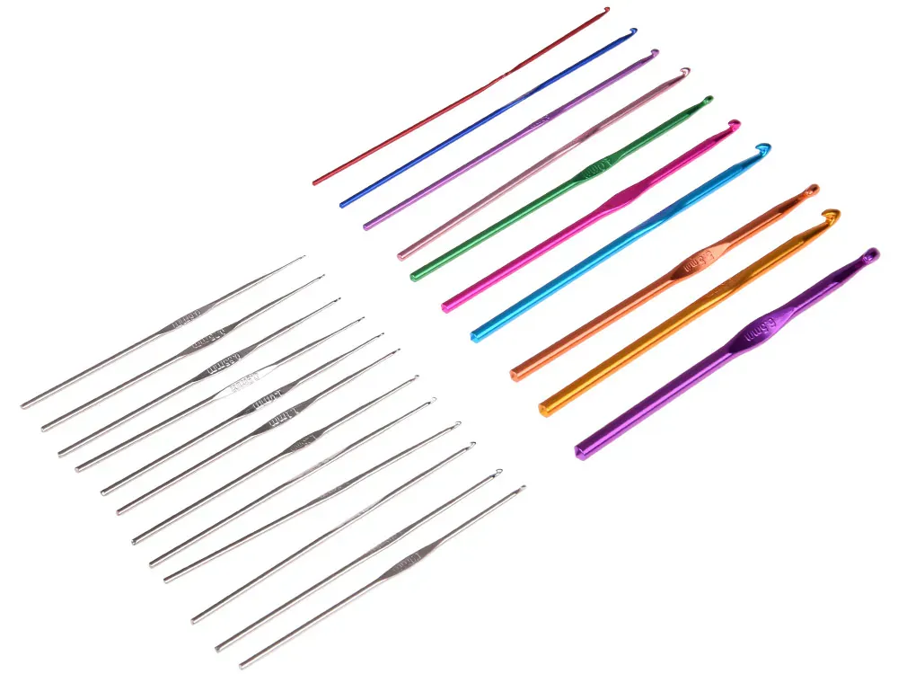 set za heklanje, 100 komada heklalica 0,6-6,5 mm s dodatkom u torbici - slika 7