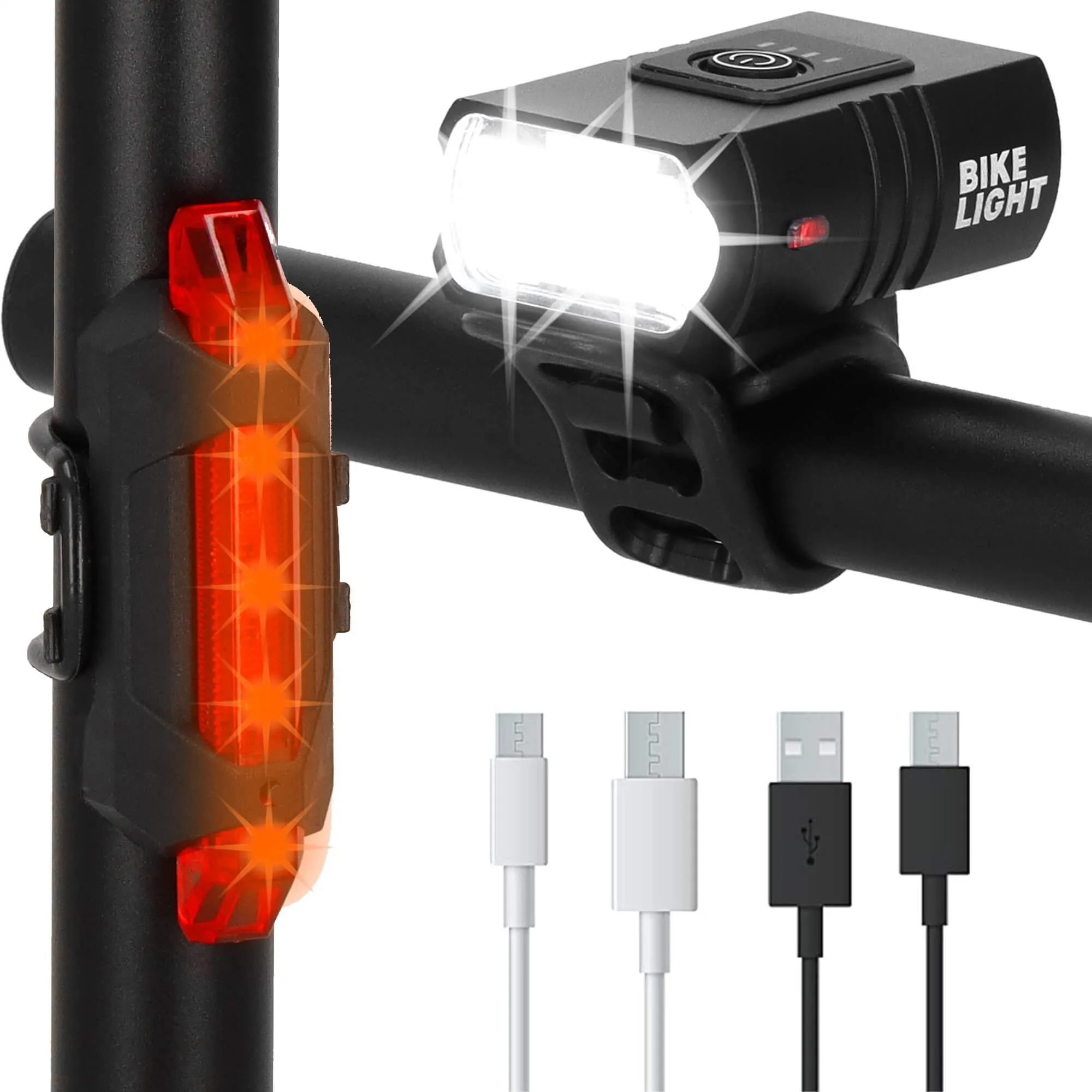 usb svjetlo za bicikl + usb stražnje svjetlo za bicikl - slika 10