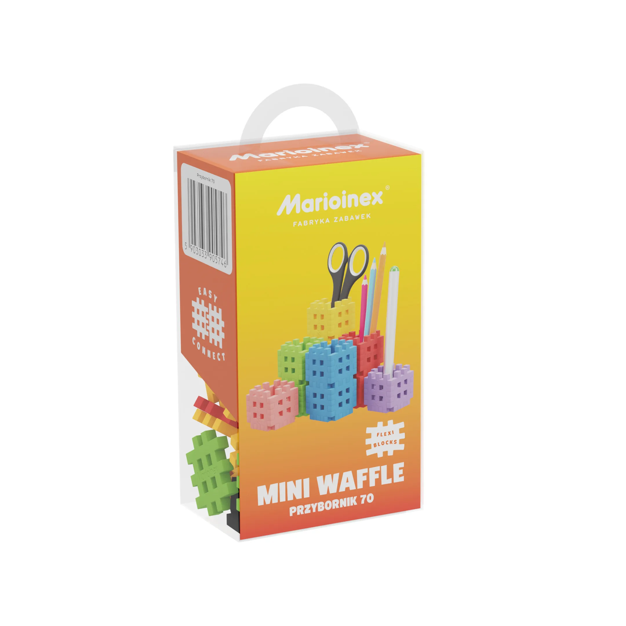marioinex set mini waffle kockica stalak za olovke 70kom. - slika 3