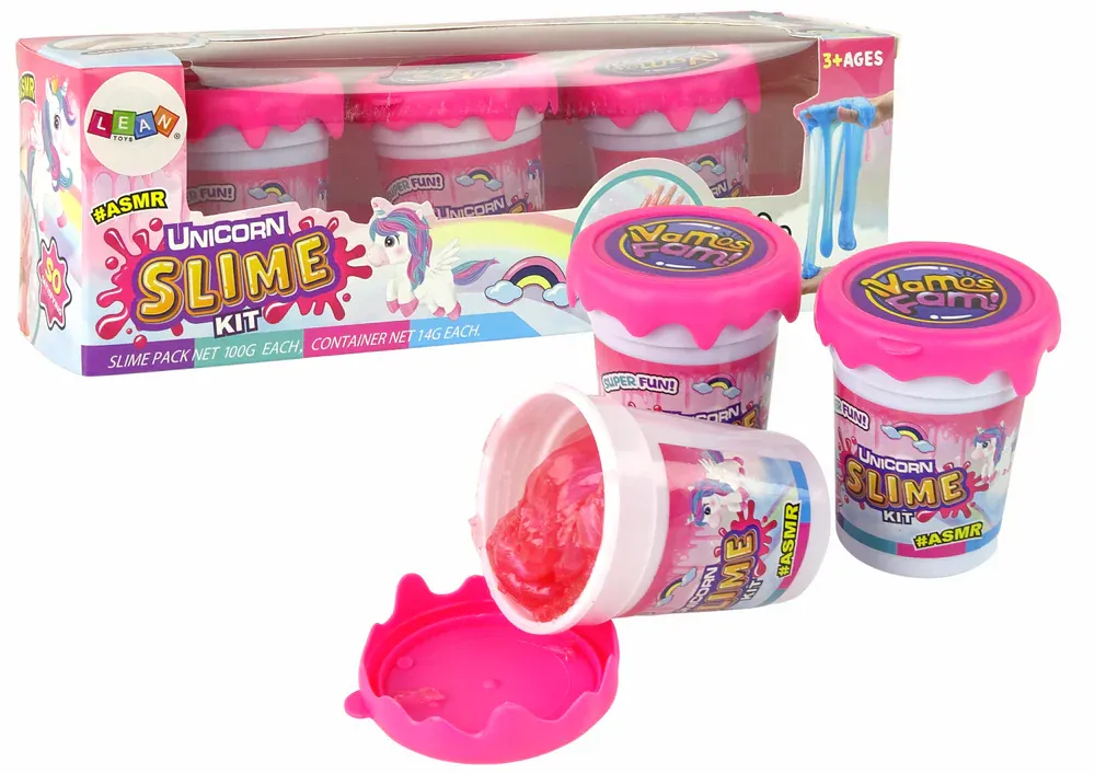 slime ljigavci sa šljokicama jednorog 3 boje - slika 2