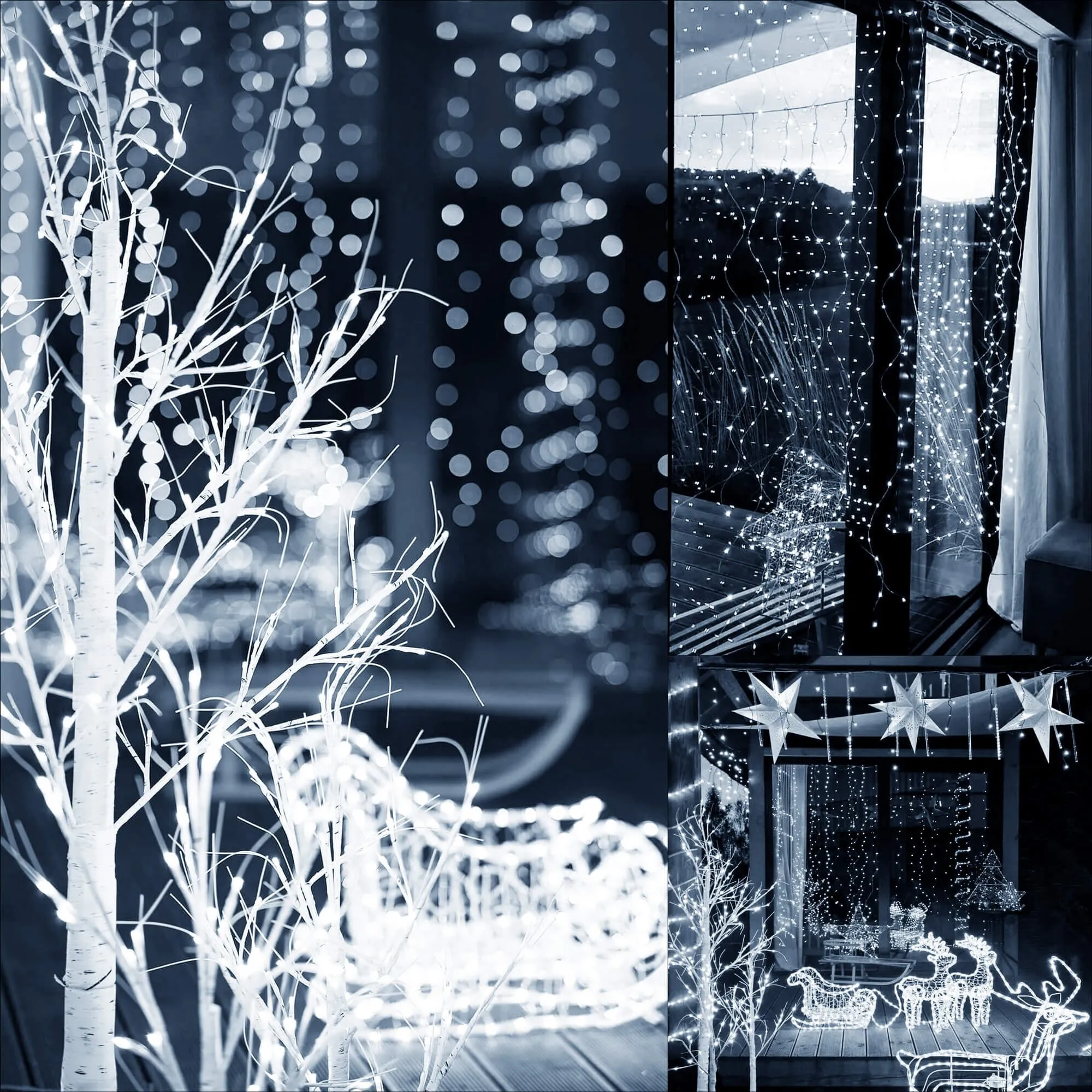 led zavjesa – 300 lampica , hladno bijela - slika 8