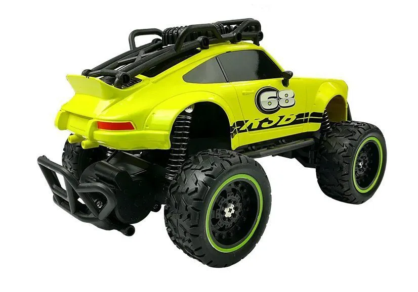 monster truck porsche na daljinsko upravljanje 1:18 žuti - slika 4