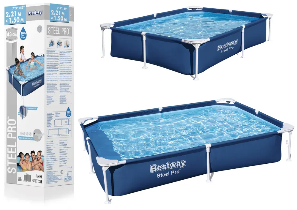 bestway pravokutni bazen 221x150x43 cm - slika 2