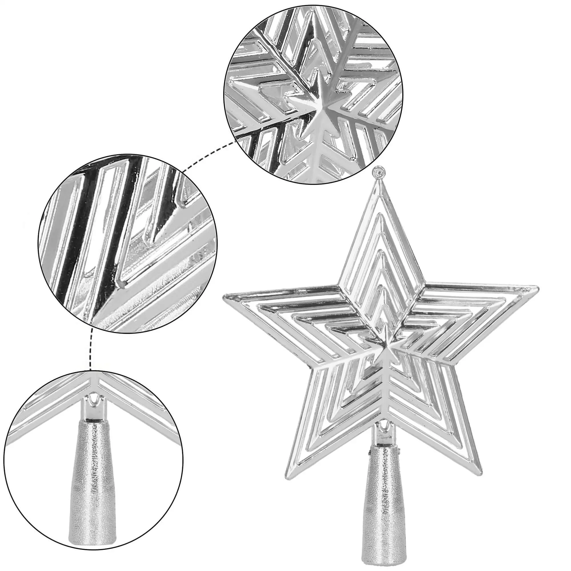 springos božićni ukras "zvijezda", 14,5 cm, srebrna - slika 6