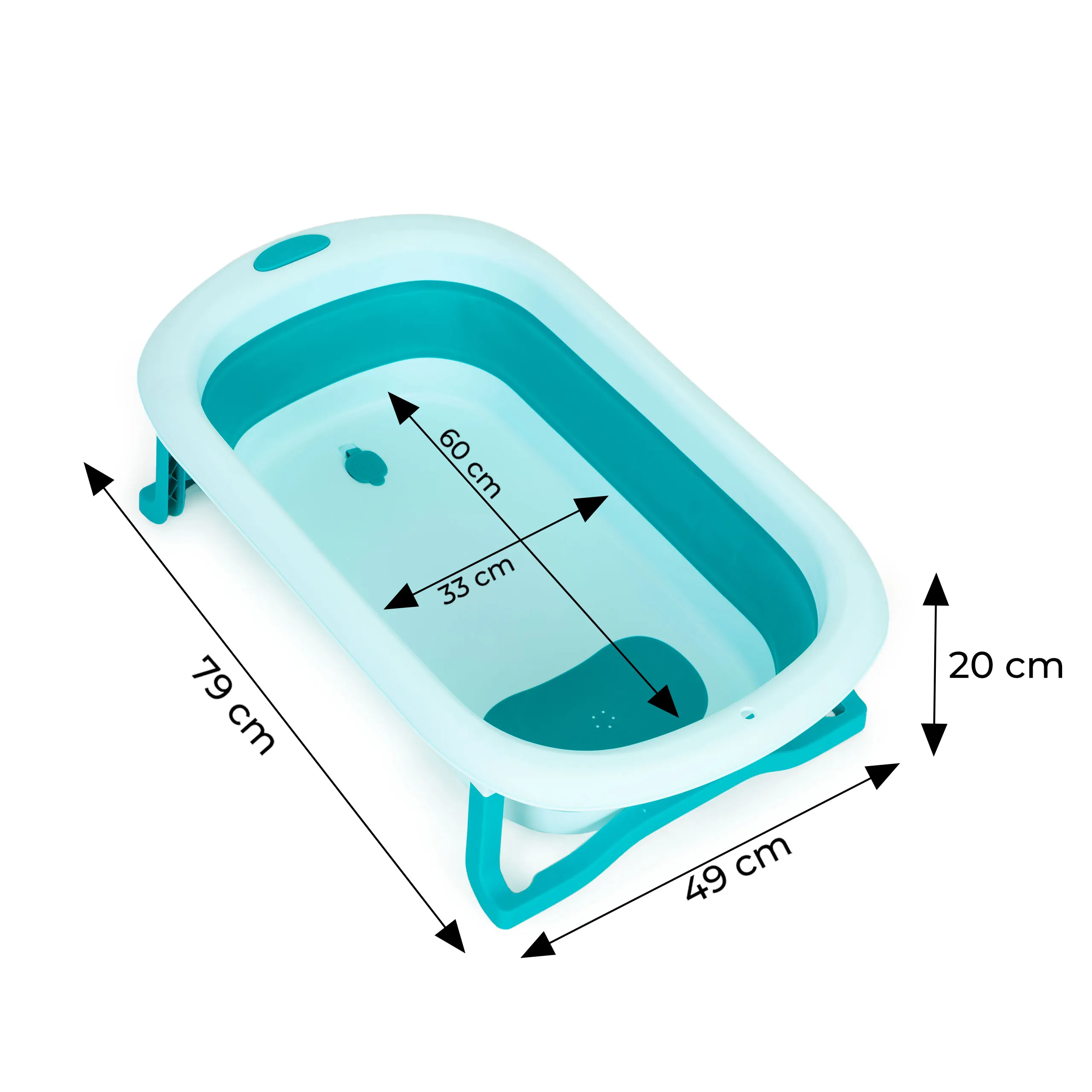 ecotoys sklopiva kadica za bebe plava - slika 7