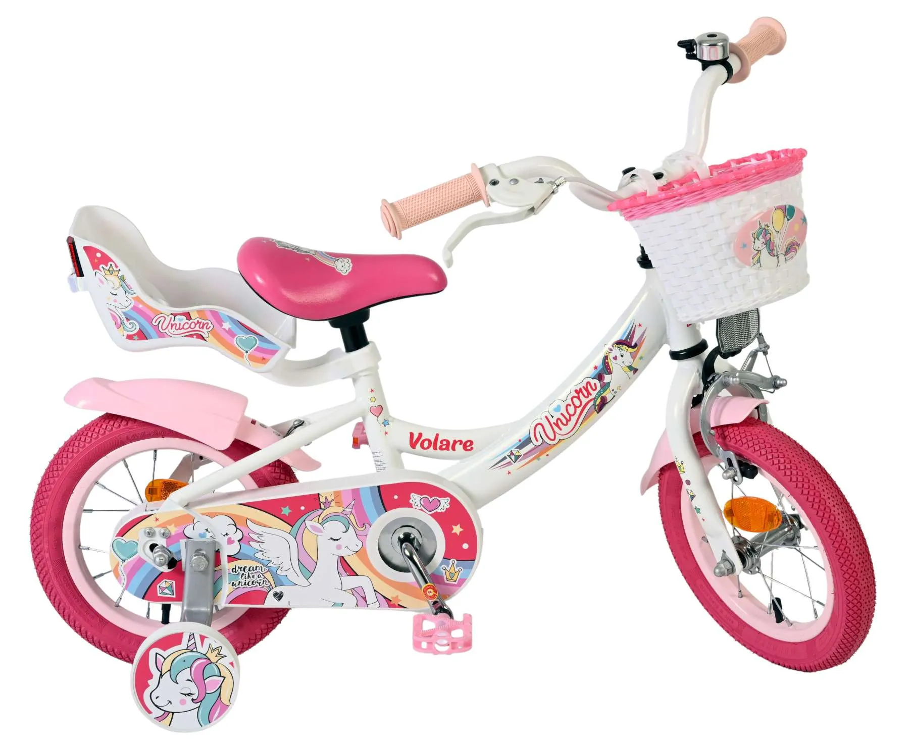 volare dječji bicikl unicorn 12″ bijele boje - slika 11