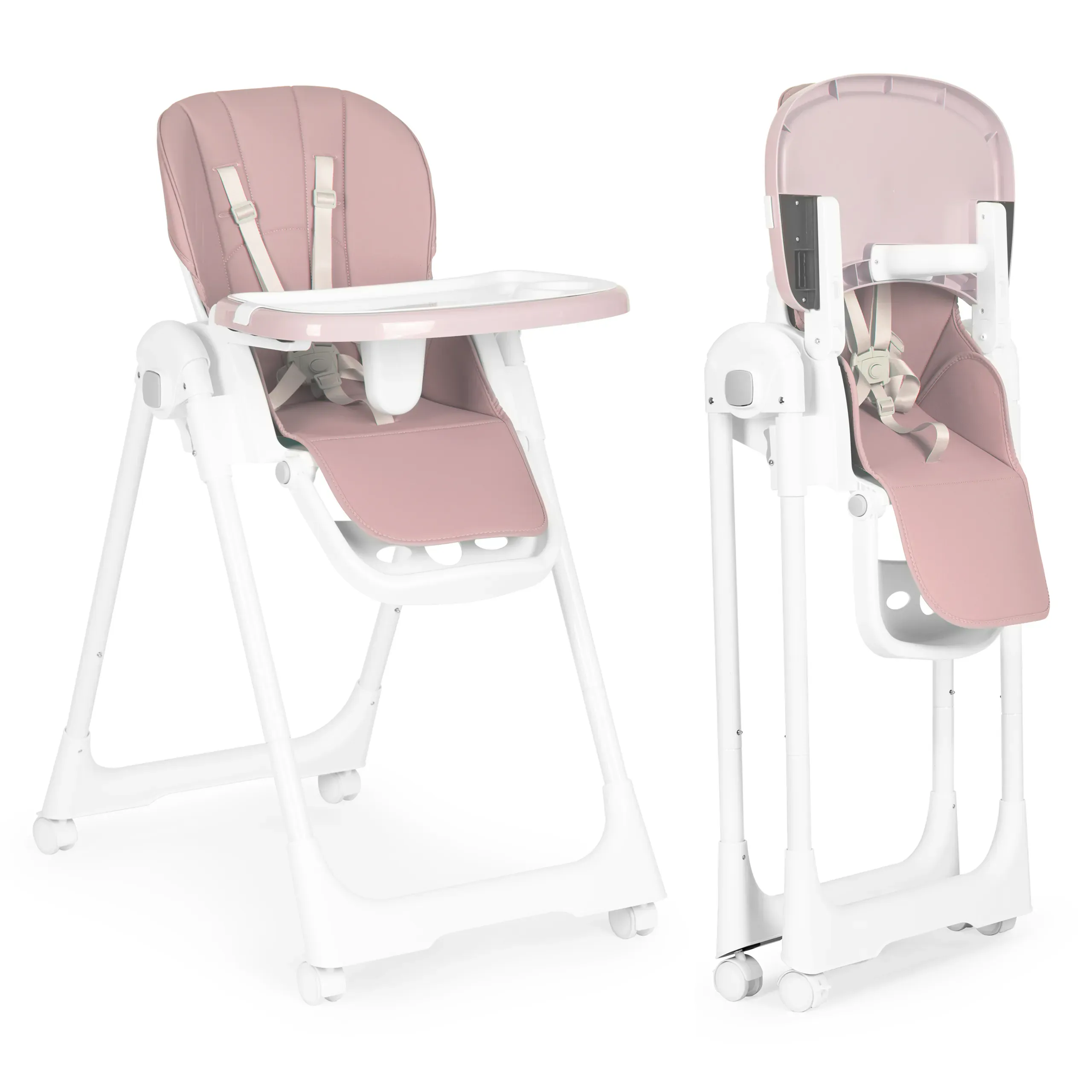 ecotoys stolica za hranjenje - roza - slika 2