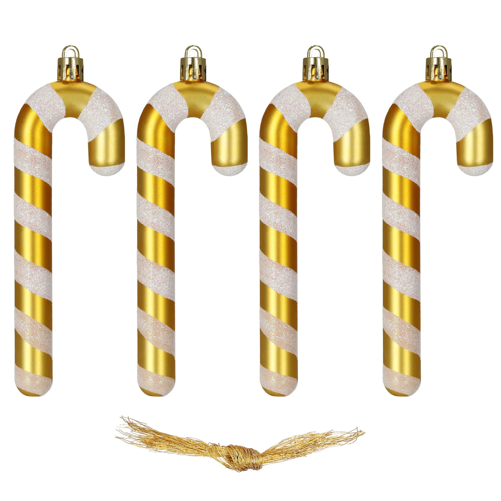 božićni ukrasi 14 cm – set 4 komada zlatni - slika 3