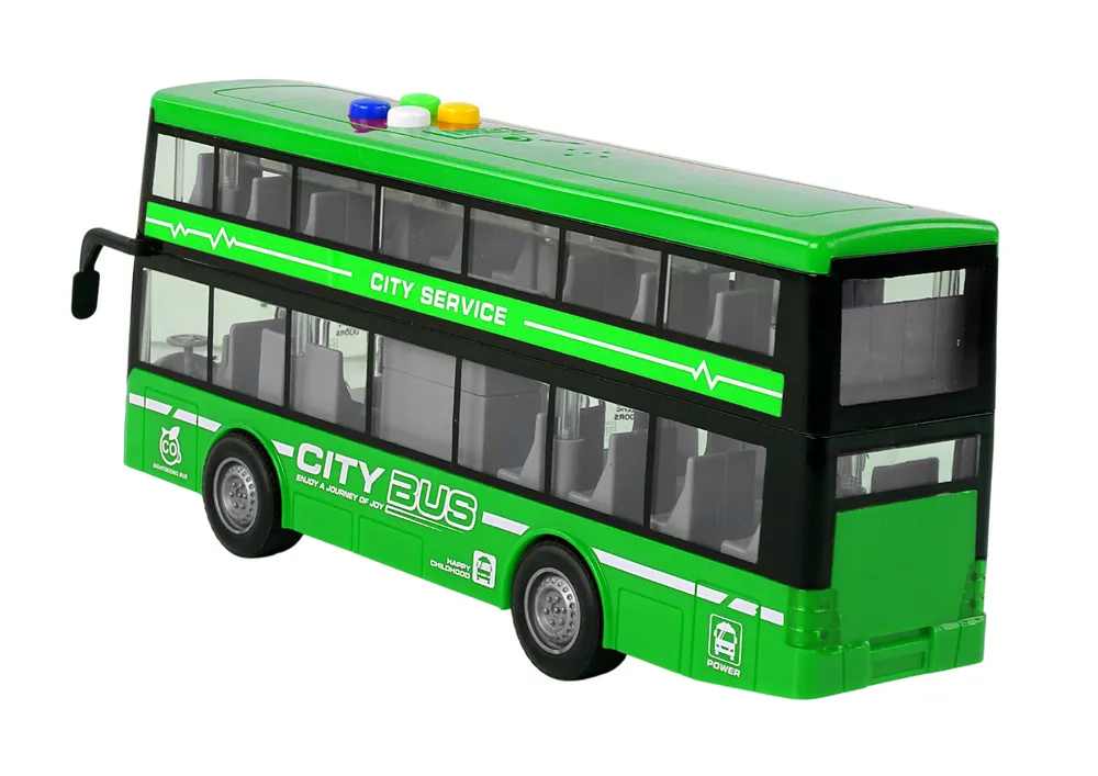 autobus na 2 kata sa svjetlosnim i zvučnim efektima zeleni - slika 4