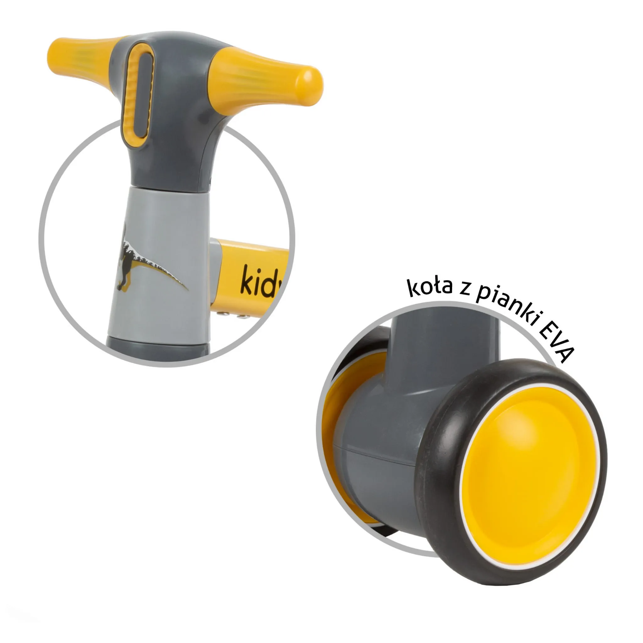 dječji bicikl bez pedala petito dino žuti - slika 15