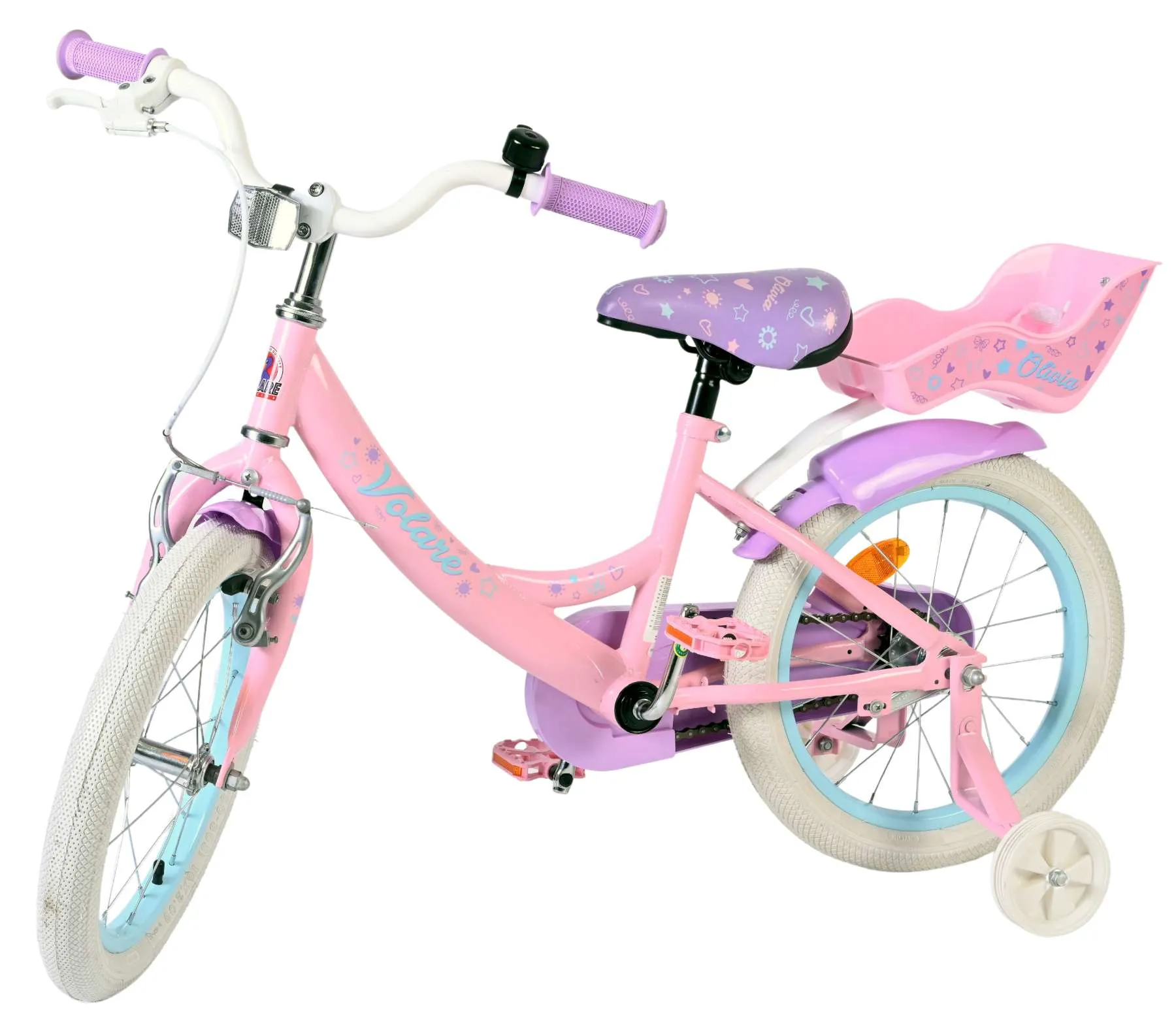 volare dječji bicikl olivia 16″ ružičaste boje - slika 9