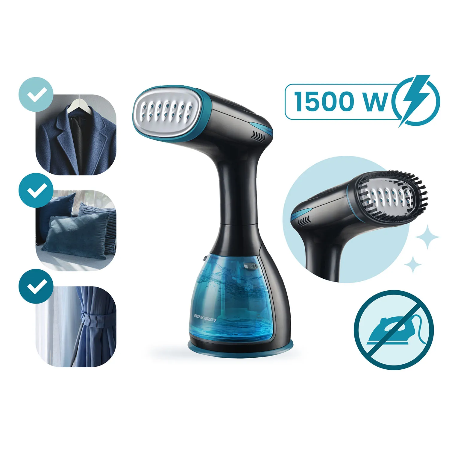 berdsen bd-310 1500w pegla za odjeću na paru - slika 5