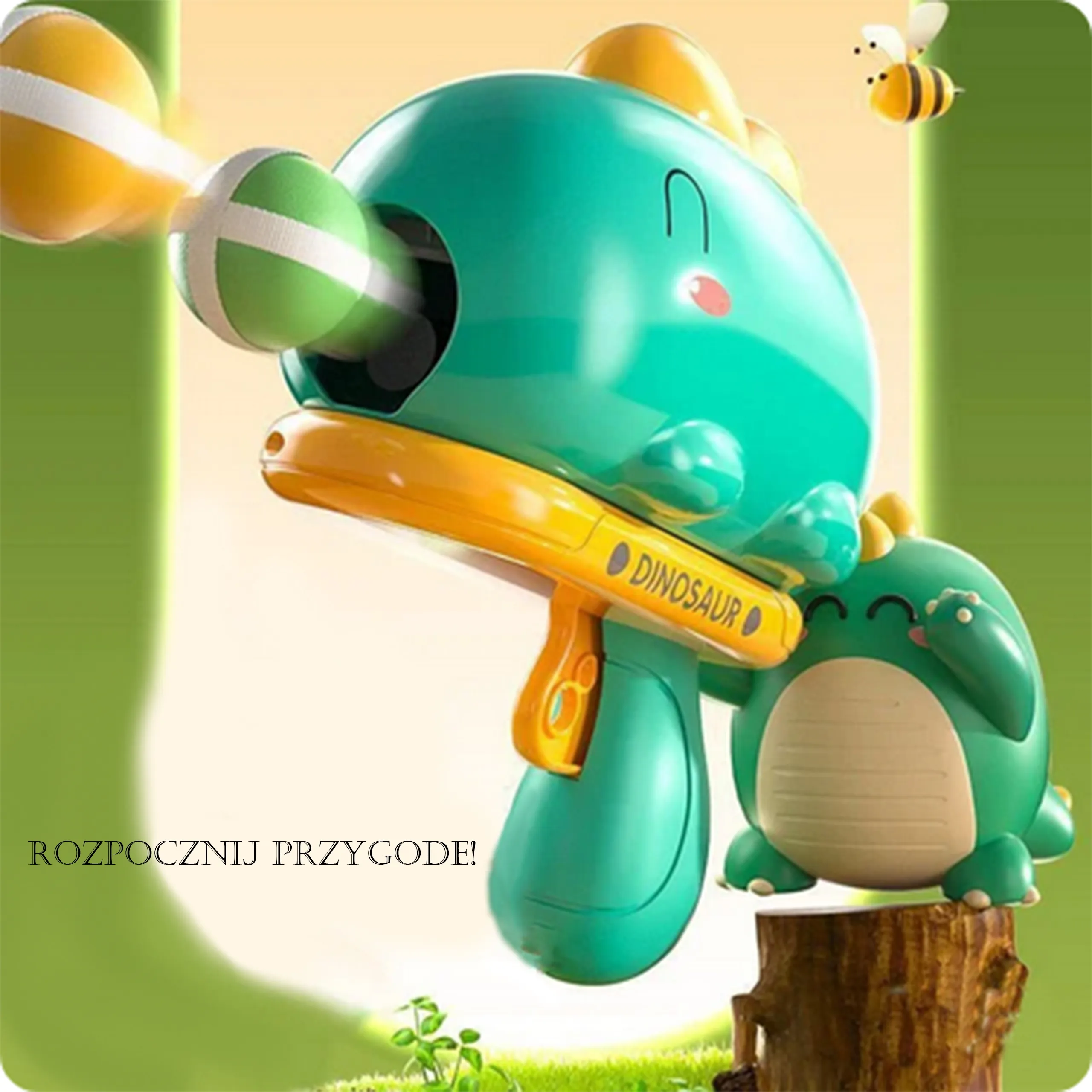woopie puška s čičak lopticama i pločom - dinosaur - slika 4