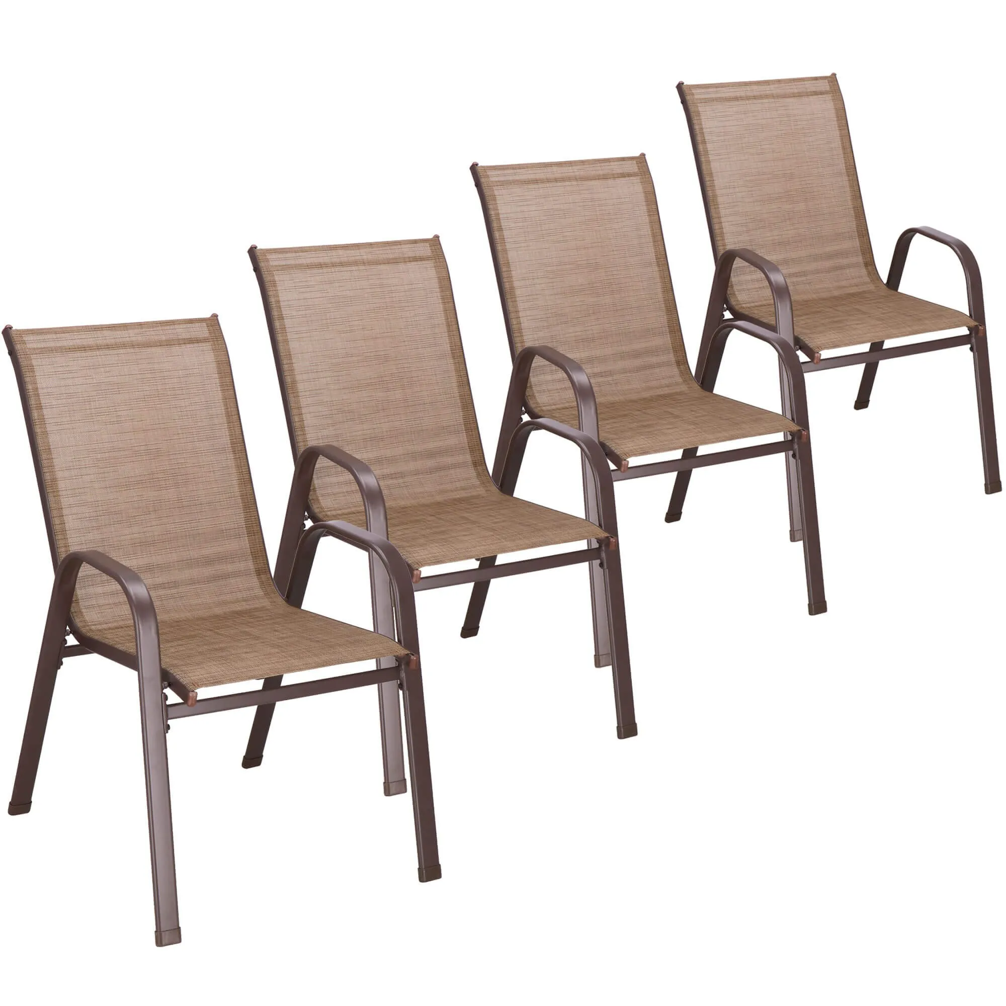 springos metalne vrtne stolice 73 x 55,5 x 93 cm (4 kom.) smeđa - slika 10