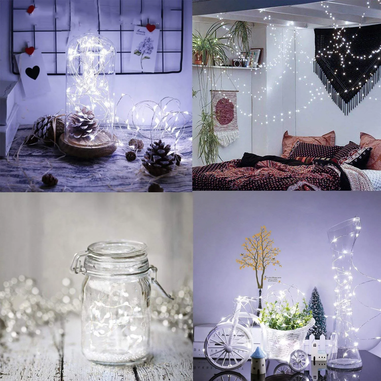 led lampice na baterije, 50 led dioda - slika 7