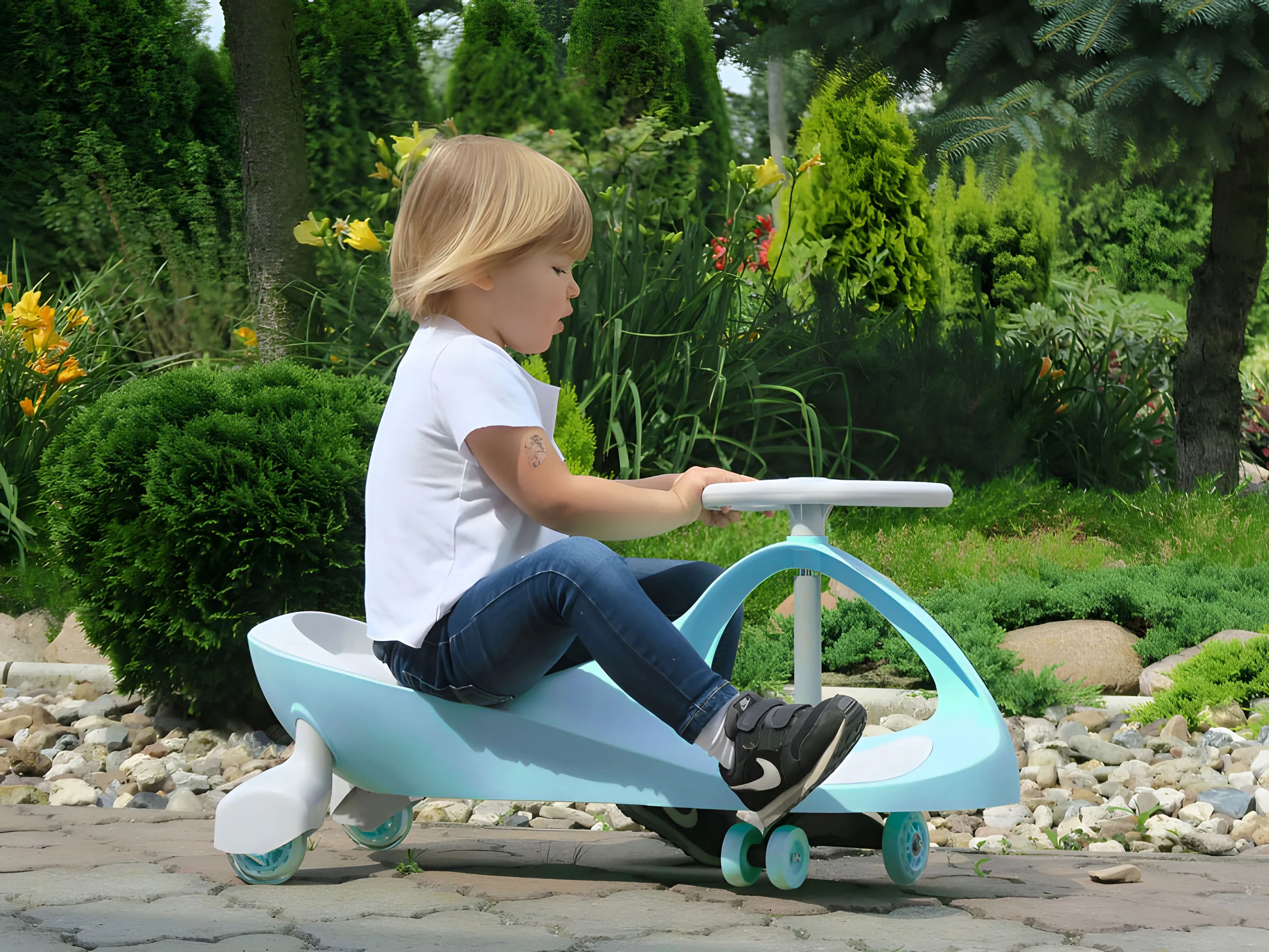 ecotoys guralica sa led kotačima - plavi - slika 3