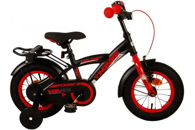 volare dječji bicikl thombike 12" crno-crveni - slika 2