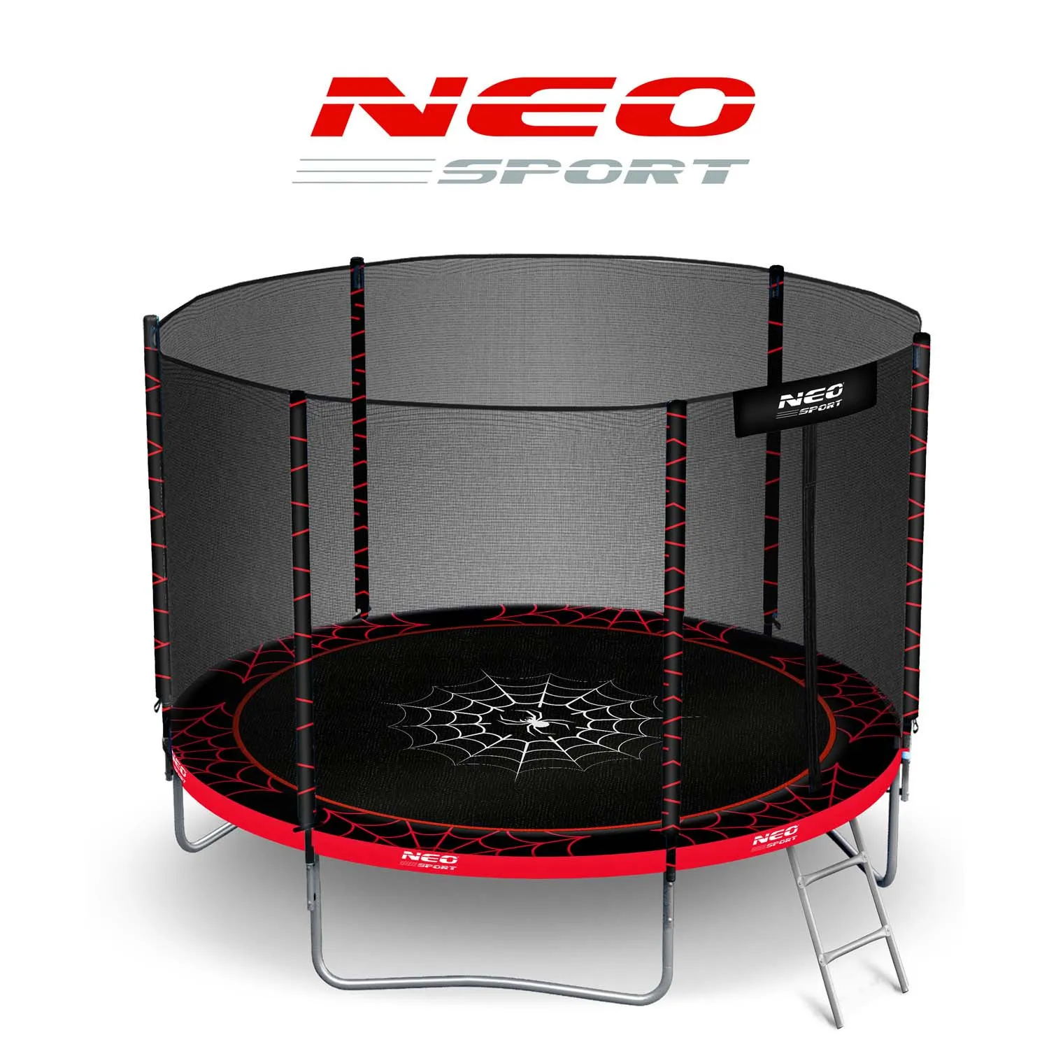 vrtna trampolina 6 ft / 183 cm s vanjskom zaštitnom mrežom i ljestvama neo-sport - slika 9