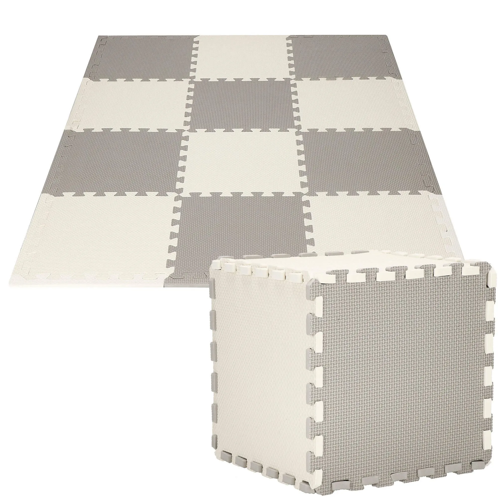 pjenasta podloga puzzle 30x30 cm krem-siva - slika 4