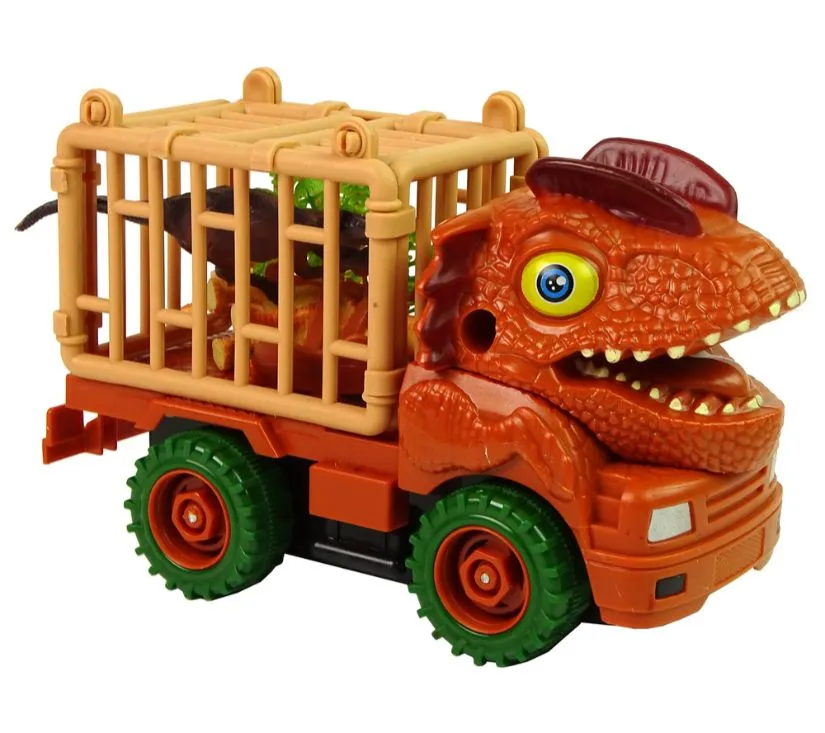 dinosaur kamion transporter narančasti s dodacima - slika 6