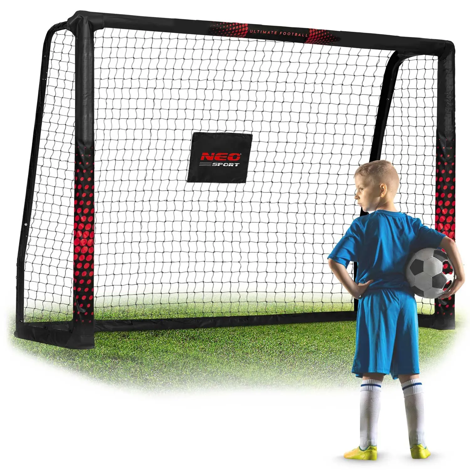 nogometni gol 180 x 120 x 60 cm ns-463 crno-crveni - slika 2