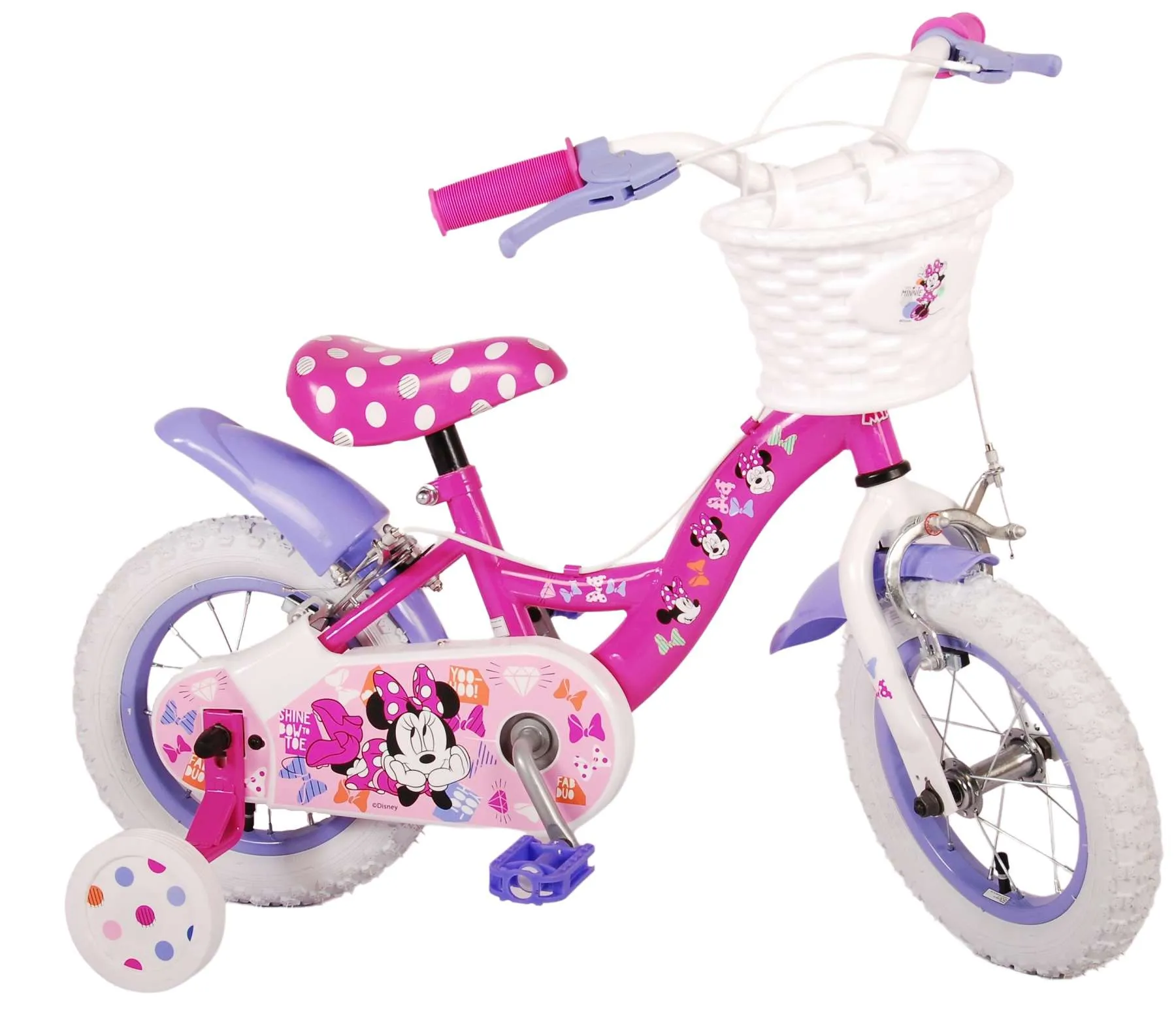 volare bicikl minnie cutest ever! 12" sa dvije ručne kočnice - slika 3