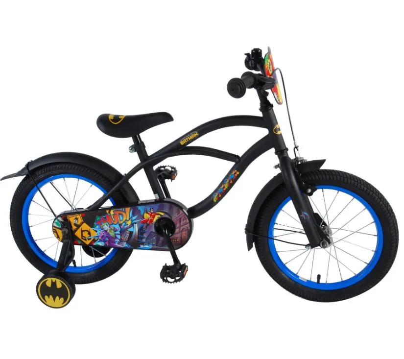 dječji bicikl batman 16" - crni s plavim detaljima - slika 3