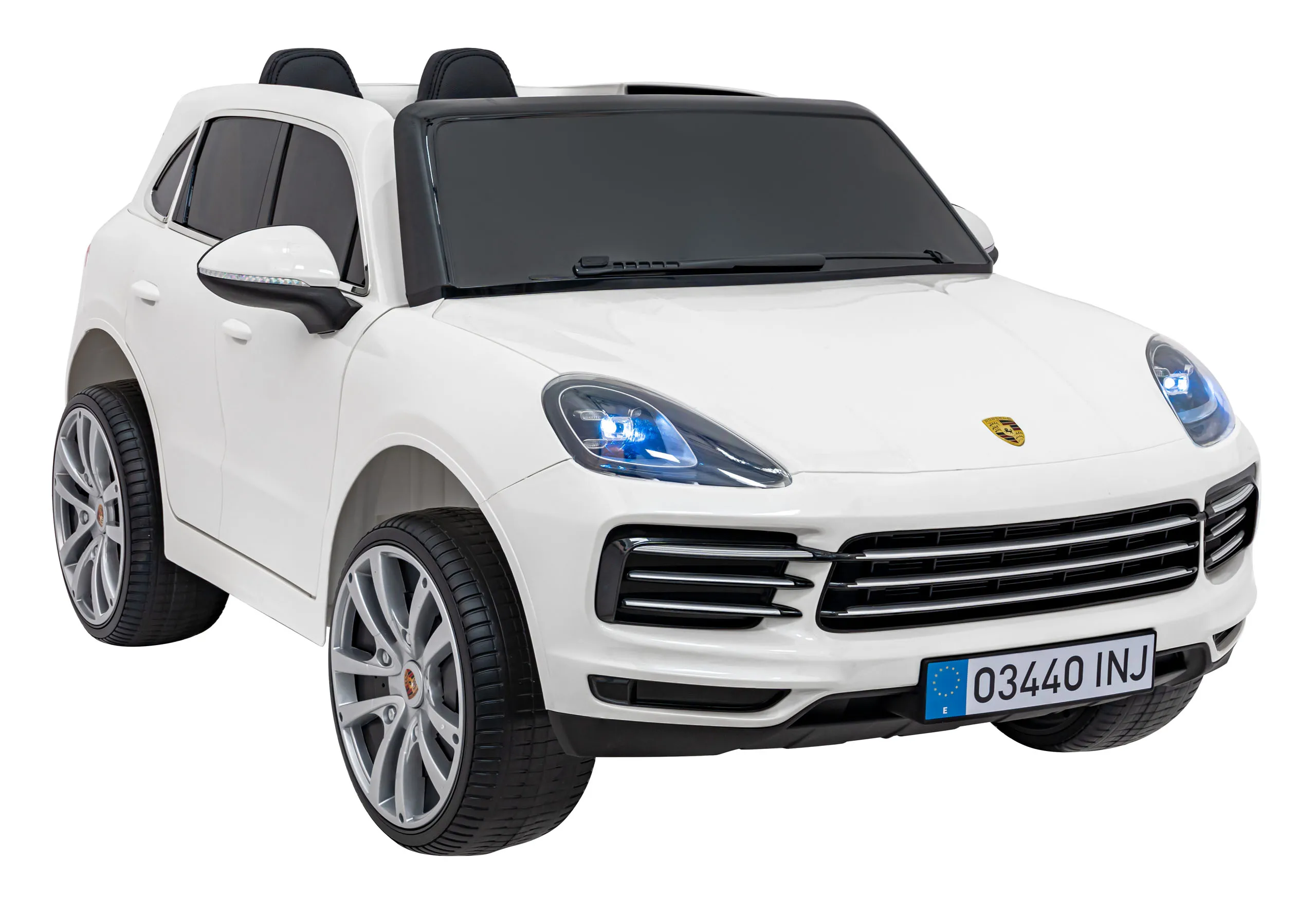 porsche cayenne s, auto na akumulator, bijeli - slika 3