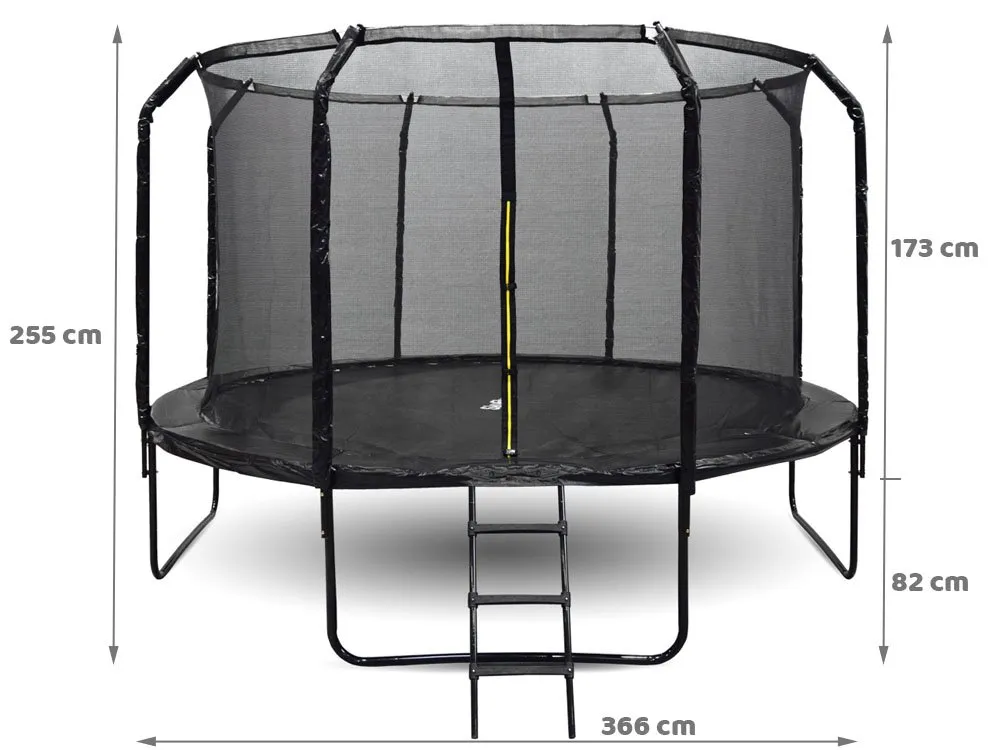 skyflyer trampolin + 12ft 366cm s ljestvama - slika 6
