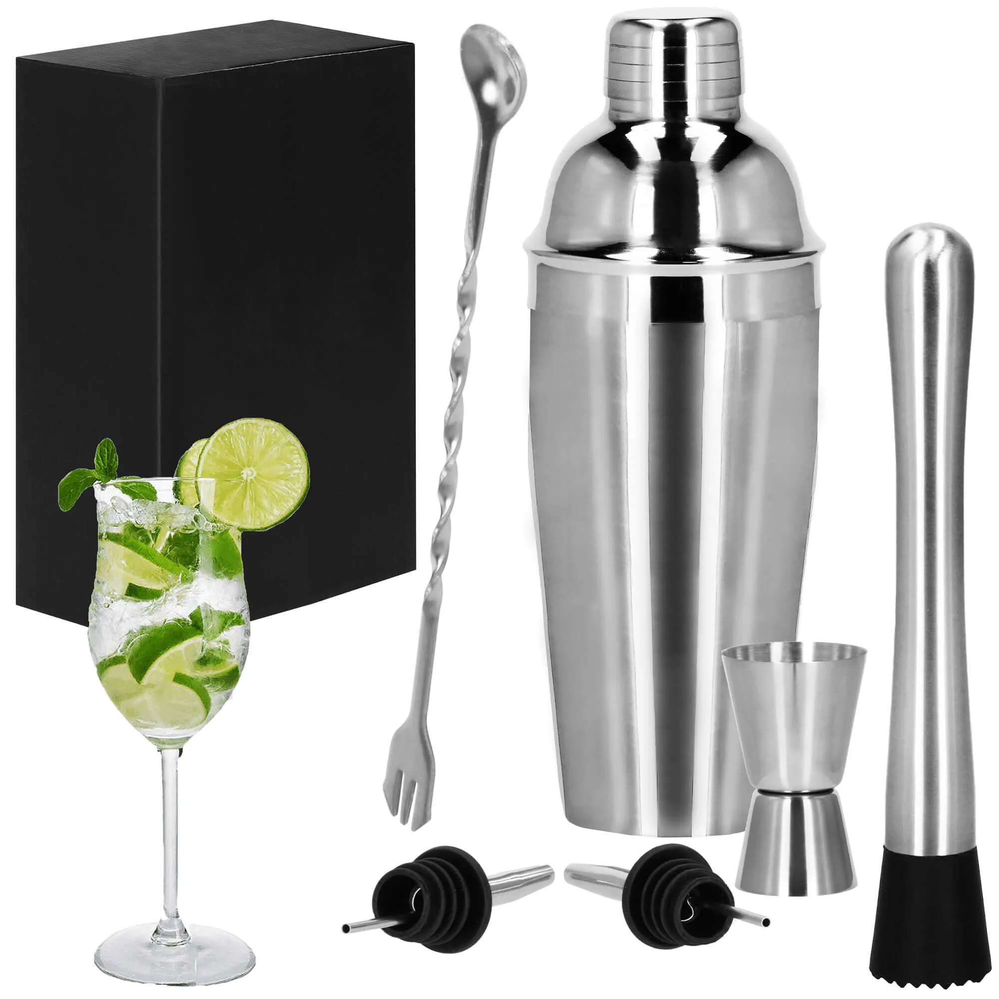set za pripremu pića za barmene shaker 750 ml 6 komada - slika 9